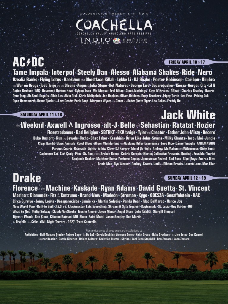 Coachella Line Up 2015