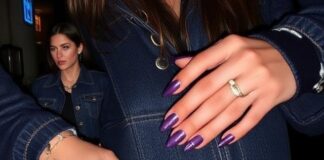 Dua Lipa Nails Dark Denim in Stunning Night-Out Look