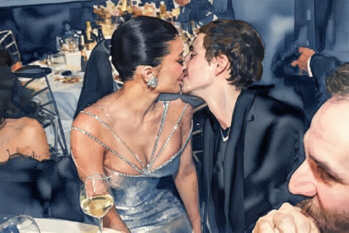Kylie Timothee Kiss at 2026 Golden Globes Goes Viral Again