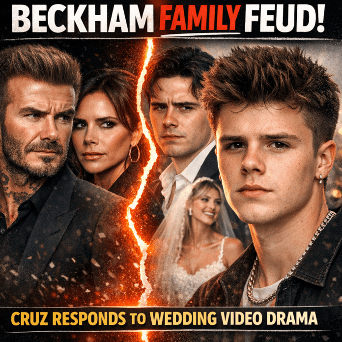 Cruz Beckham Addresses Beckham Family Feud Cruz Beckham reacts amid Beckham family feud over controversial wedding video drama