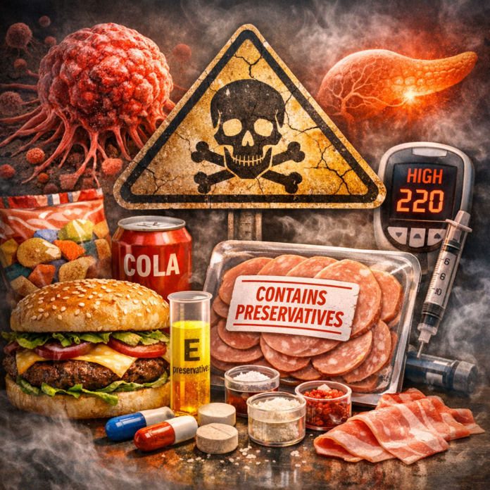 food preservatives cancer illustration for Food Preservatives Linked to Higher Cancer and Diabetes Risk, Studies Warn