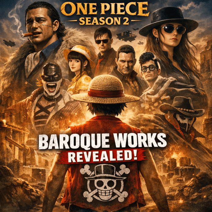 Illustration of One Piece Season 2 Teaser Unveils Baroque Works Criminal Syndicate