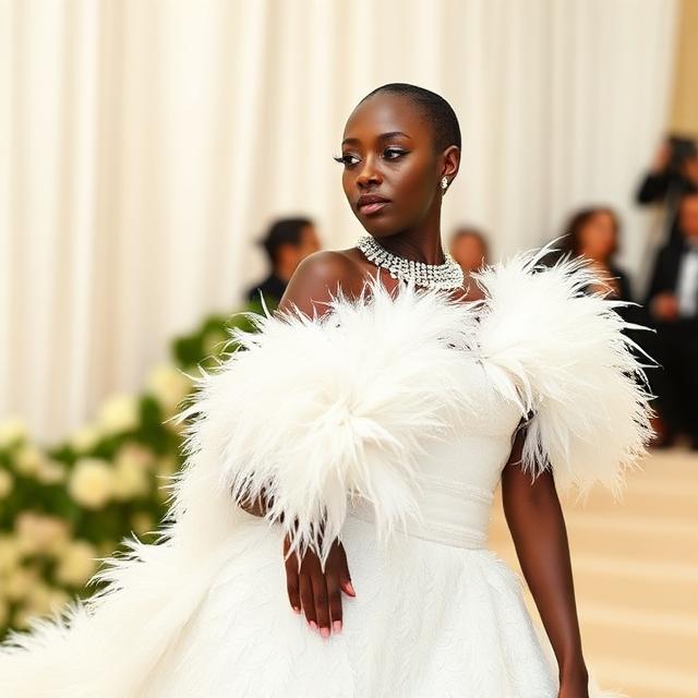 Ayo Edebiri Chanel Met Gala 2026 Ayo Edebiri wearing a white Chanel gown with soft draping at Met Gala 2026