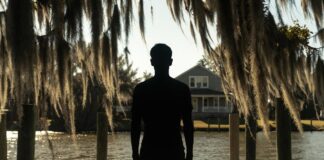 Cinematic coastal scene evoking psychological menace representing the Cape Fear Apple TV+ series starring Javier Bardem and Amy Adams premiering June 5 2026