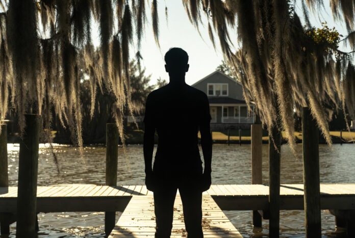 Cinematic coastal scene evoking psychological menace representing the Cape Fear Apple TV+ series starring Javier Bardem and Amy Adams premiering June 5 2026