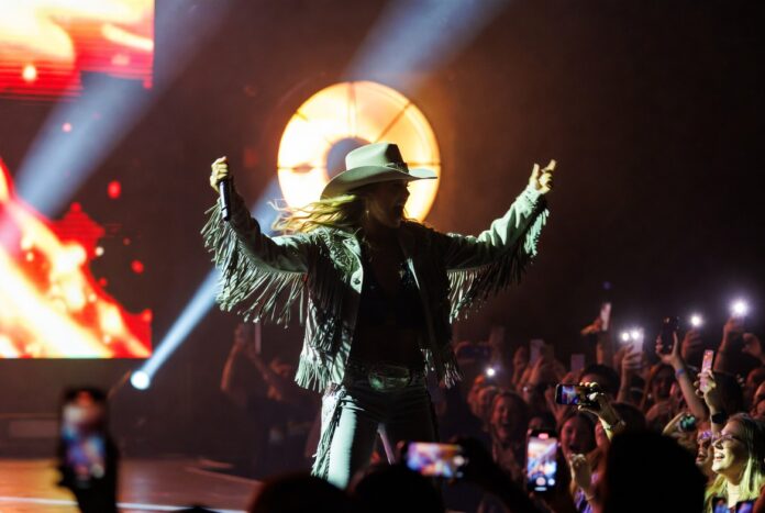 Ella Langley performing during her viral 2026 country music tour opening