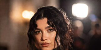 Florence Pugh-inspired cinematic portrait highlighting versatile Hollywood film career and red carpet presence