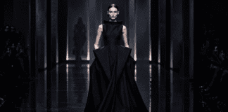 Balenciaga’s New Couture Era Begins as Pierpaolo Piccioli Prepares the Most Anticipated Runway Show of 2026 A Balenciaga runway model in a sculptural black gown at Paris Fashion Week, representing the Piccioli couture era.