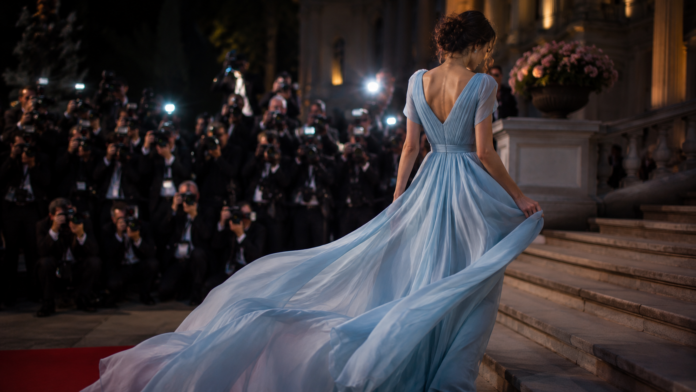 Barbara Palvin Romantic Fashion Cannes 2026 Barbara Palvin in a powder blue Miu Miu gown at the Cannes 2026 Film Festival red carpet.