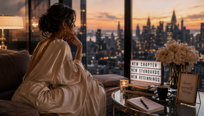 Celebrity Breakups and Emotional Recovery Elegant luxury editorial image representing celebrity breakups and emotional healing.