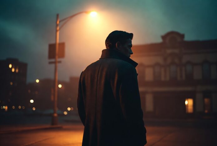 Atmospheric crime-thriller image inspired by Mark Wahlberg transformation in By Any Means.