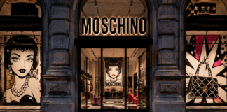 Moschino’s Surprise Creative Director Appointment Signals a Radical New Era for the Iconic Fashion House The Moschino logo in Milan, representing Loris Messina and Simone Rizzo's appointment as co-creative directors in June 2026.