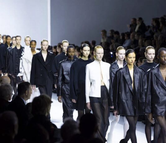 New Supermodels Are Reshaping Luxury During Paris Fashion Week A diverse group of rising female fashion models walking a luxury runway show during Paris Fashion Week