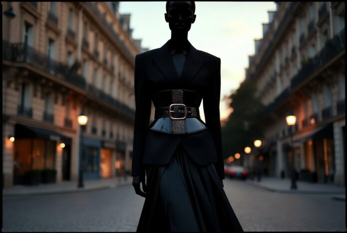 Statement Belts Return as Paris Style Defines 2026 Statement belt creating a defined silhouette in Paris-inspired street style fashion