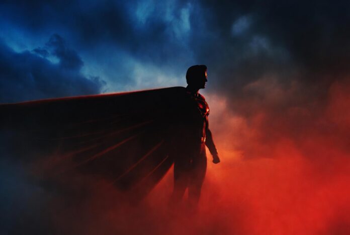 Superman and the DC Universe Superhero Movie Era — How James Gunn's DC Studios Is Defining Summer 2026 Superman DC Studios superhero movie epic sky imagery representing the James Gunn Superman blockbuster superhero movie era and the DC Universe summer 2026 superhero entertainment moment including Supergirl and Man of Tomorrow.