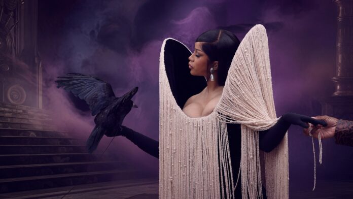 Cardi B Couture Week Paris Fashion Playground A glamorous rapper in a sculptural ivory couture gown on the front row at Paris couture week