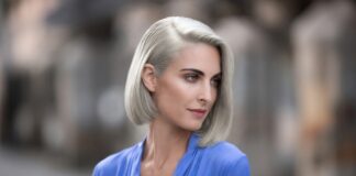 Duchess Sophie Hair: Her Icy Platinum Bob Makes Royal Style Feel Modern A woman in her early sixties with a sleek chin-length icy platinum blonde bob styled in a blowout