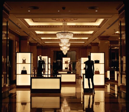 Exemplar Luxury Group Resets Saks, Neiman Marcus and Bergdorf Goodman Elegant luxury department store interior showing polished displays after a major retail reset