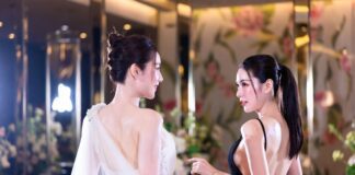 BLACKPINK Lisa Shiseido Bangkok: Tamannaah Bhatia Joins the Global Beauty-Fashion Moment Two elegant women in black and white evening looks at a luxury Bangkok beauty event